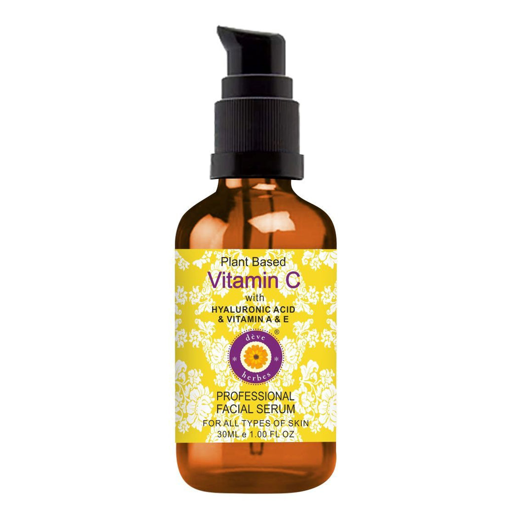 Plant Based Vitamin C Face Serum For Brightens Skin, Reduces Dark Spots & Hydrates