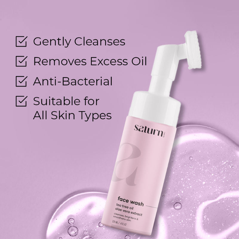 Foaming Face Wash With Deep Cleansing Brush for Acne & Oil Control