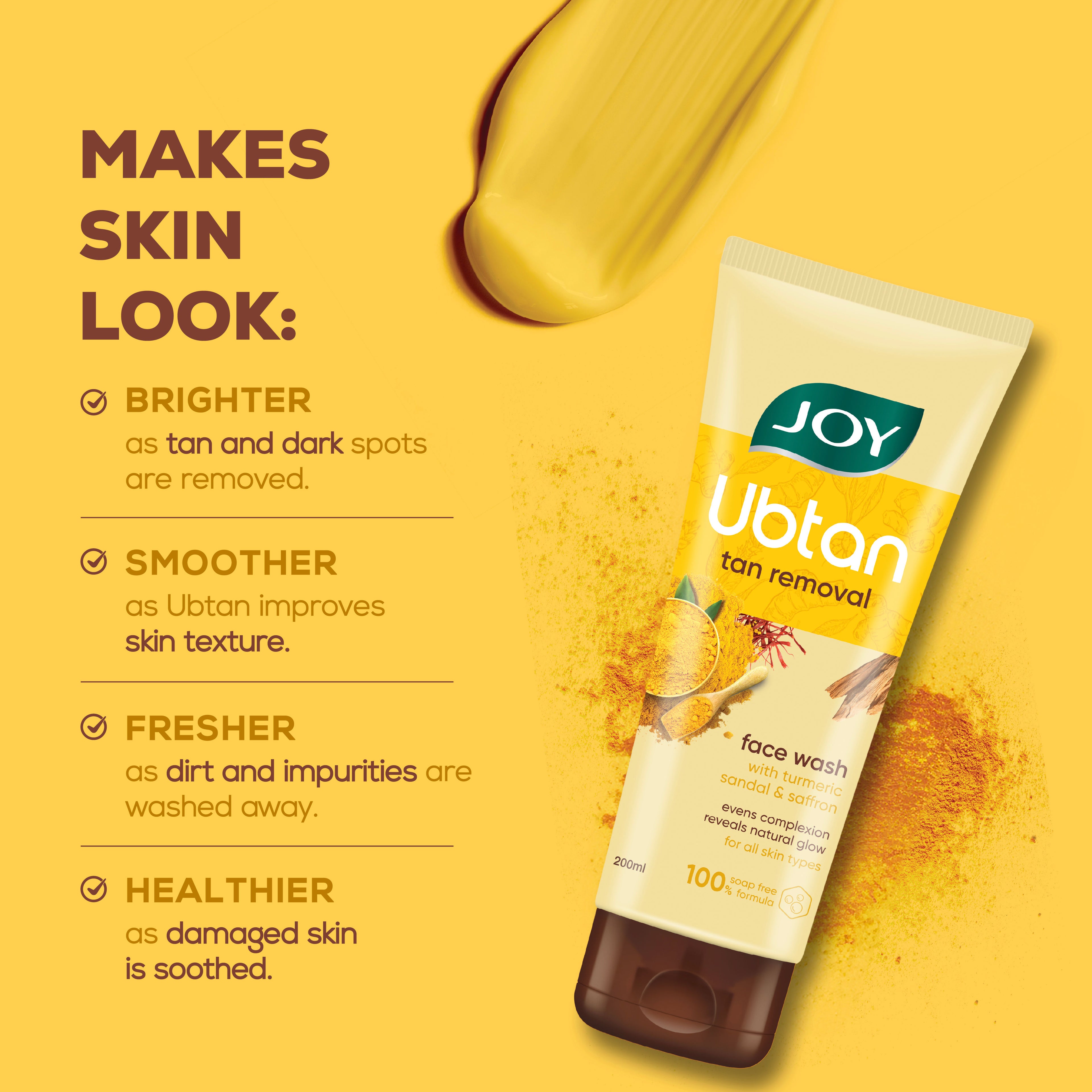 Ubtan Tan Removal Face Wash, For Natural Glowing Skin
