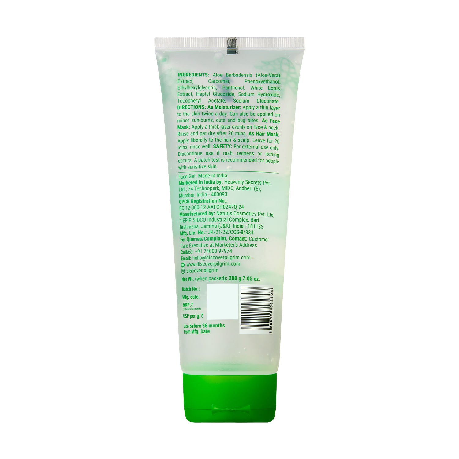 Aloe Vera Gel With Vitamin E For Glowing Skin & Hair