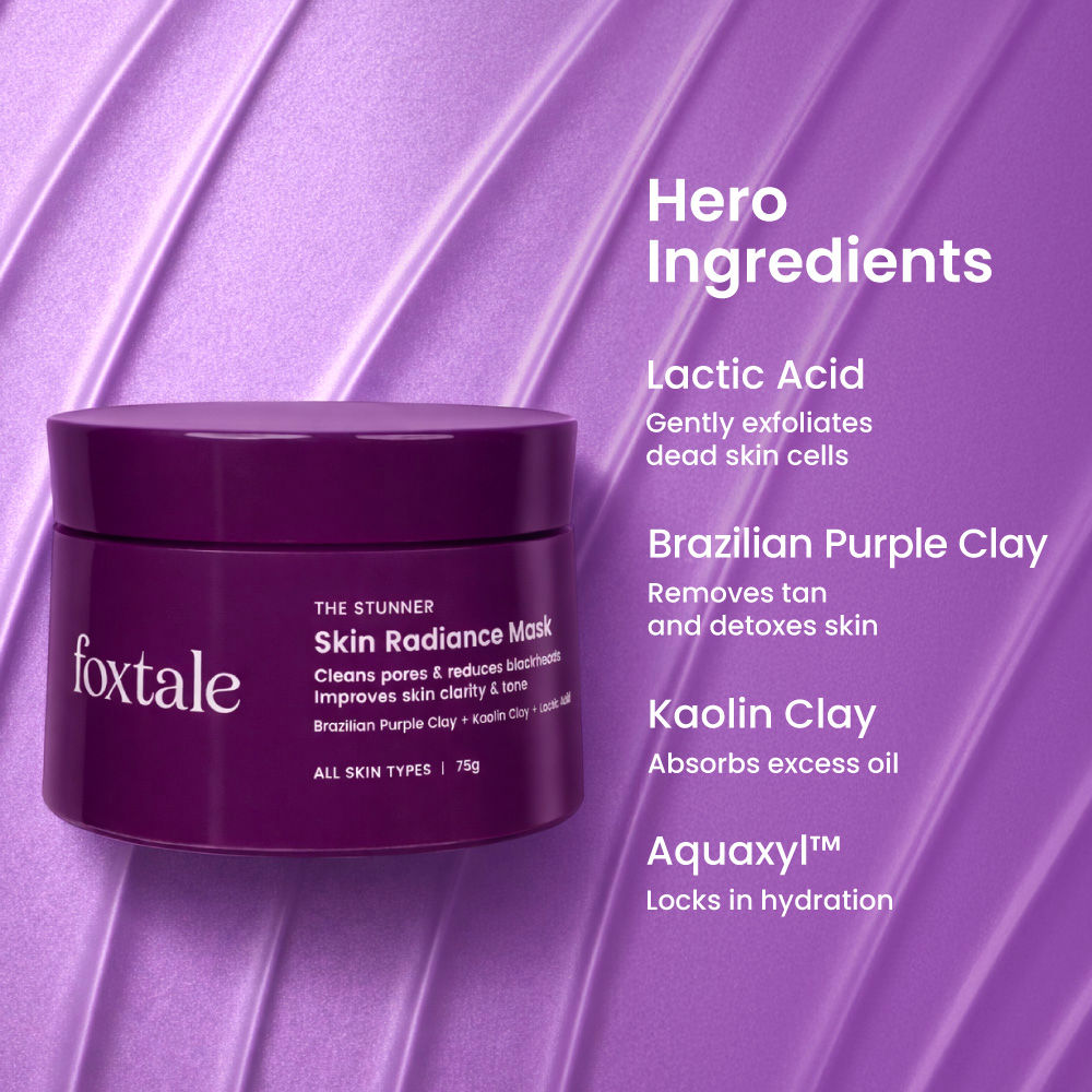 De-Tan Face Mask For Tan Removal, Instant Brightening & Glowing Skin, Hydrates For 8+ Hours