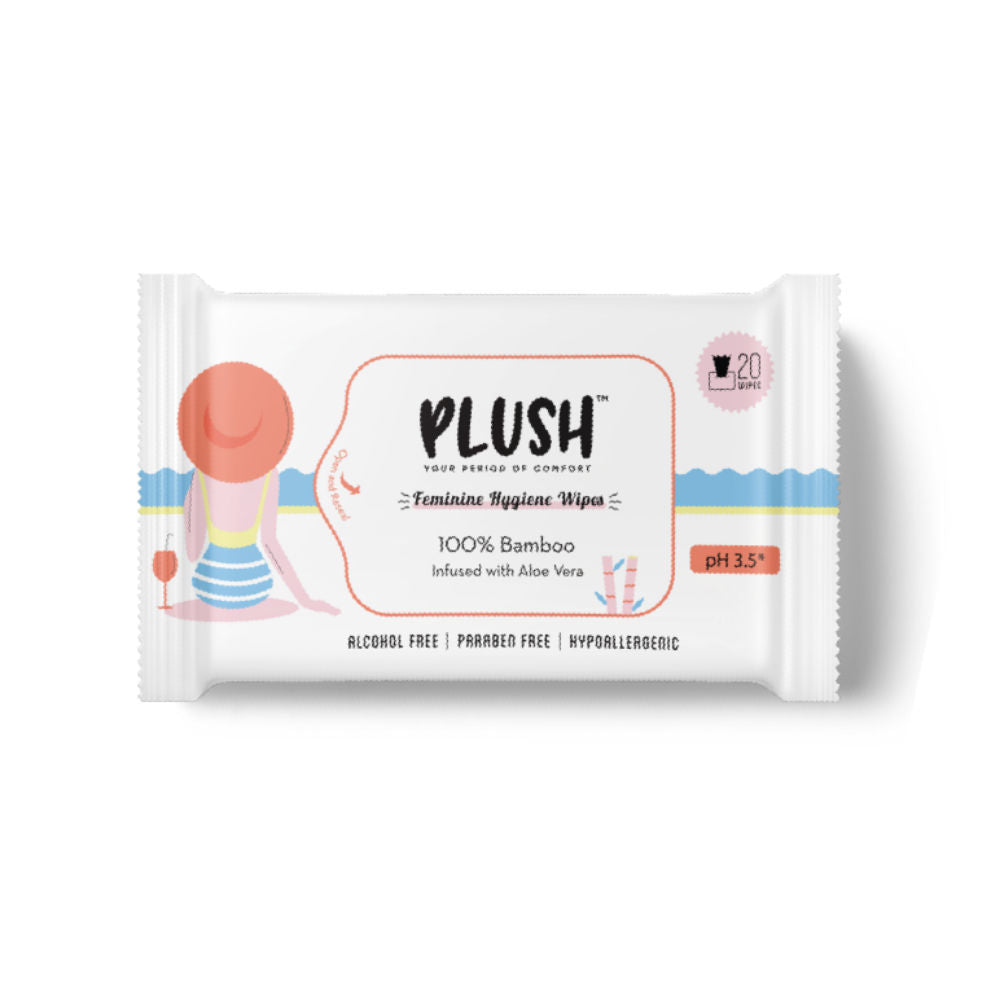 Feminine Hygiene Intimate Wipes - Natural , pH Balanced - 20Pcs