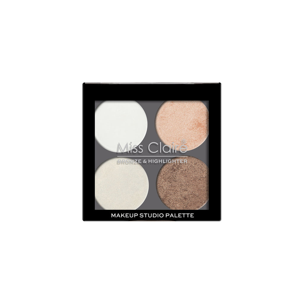 Bronze & Highlighter Makeup Studio Palette - 4