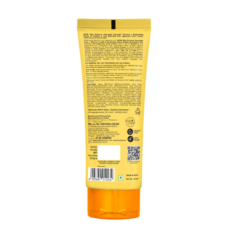 Skin Science Japanese Yuzu Dewy Bright Sunscreen Gel