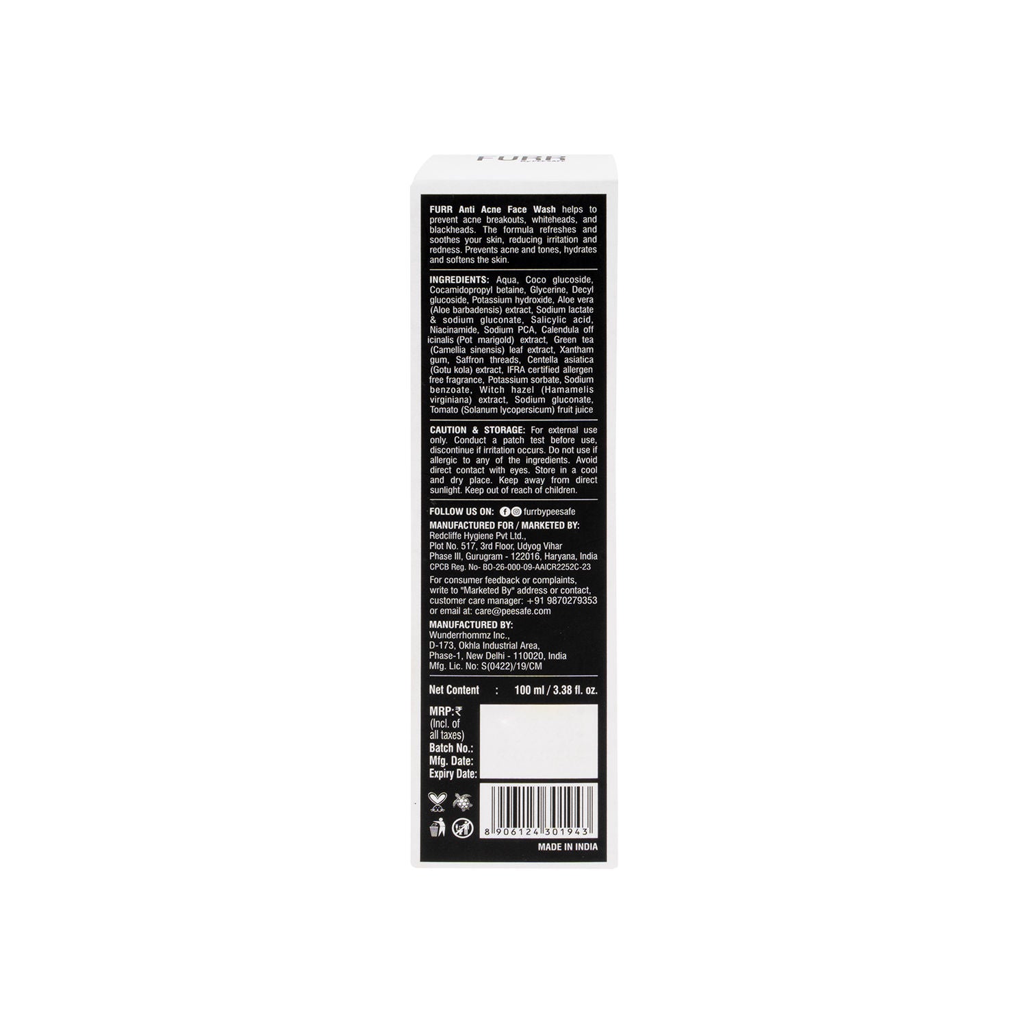 2% Salicylic Acid & Green Tea Anti Acne Face Wash