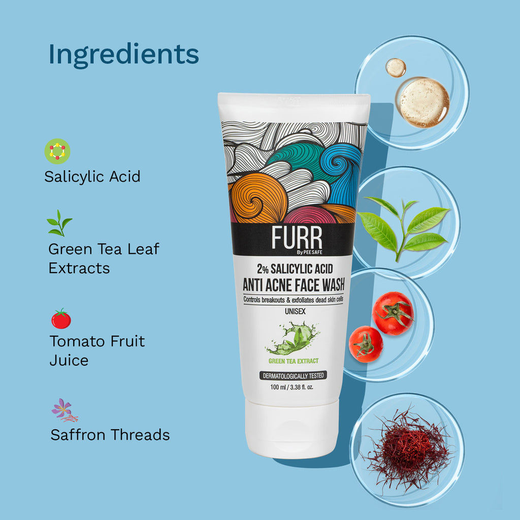 2% Salicylic Acid & Green Tea Anti Acne Face Wash