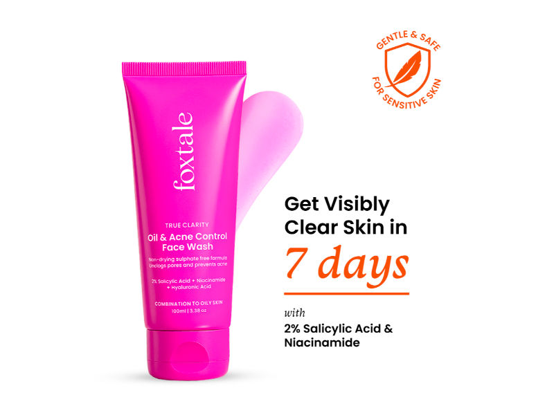 Oil & Acne Control Face Wash with 2% Salicylic Acid & Cica, For Clear, Oil Free & Calm Skin - 100ml