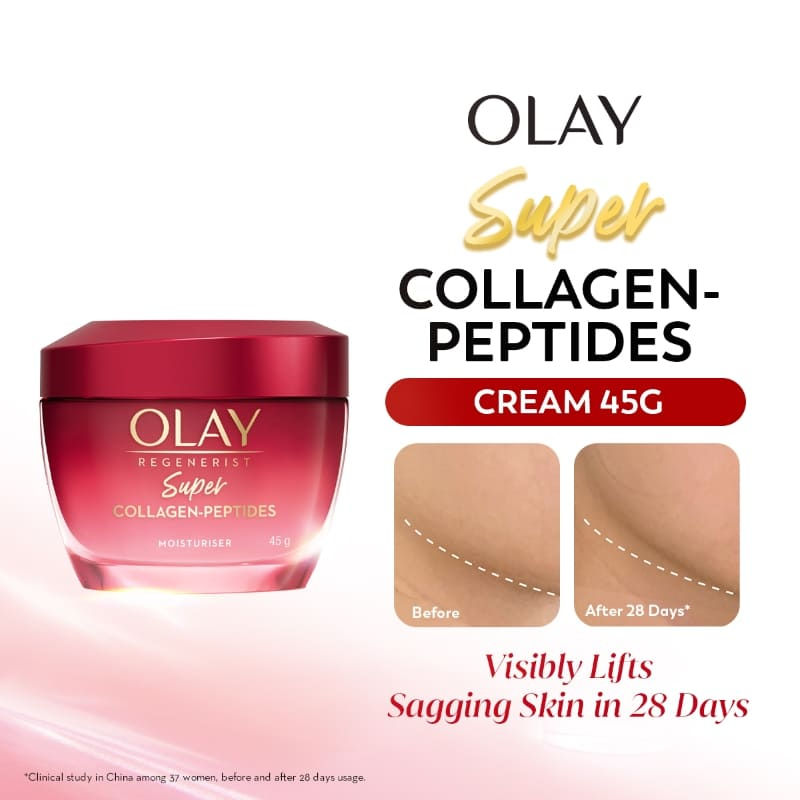 Super Collagen Peptides Moisturizer For Firm & Lifted Skin, Reduces 5 Signs Of Ageing
