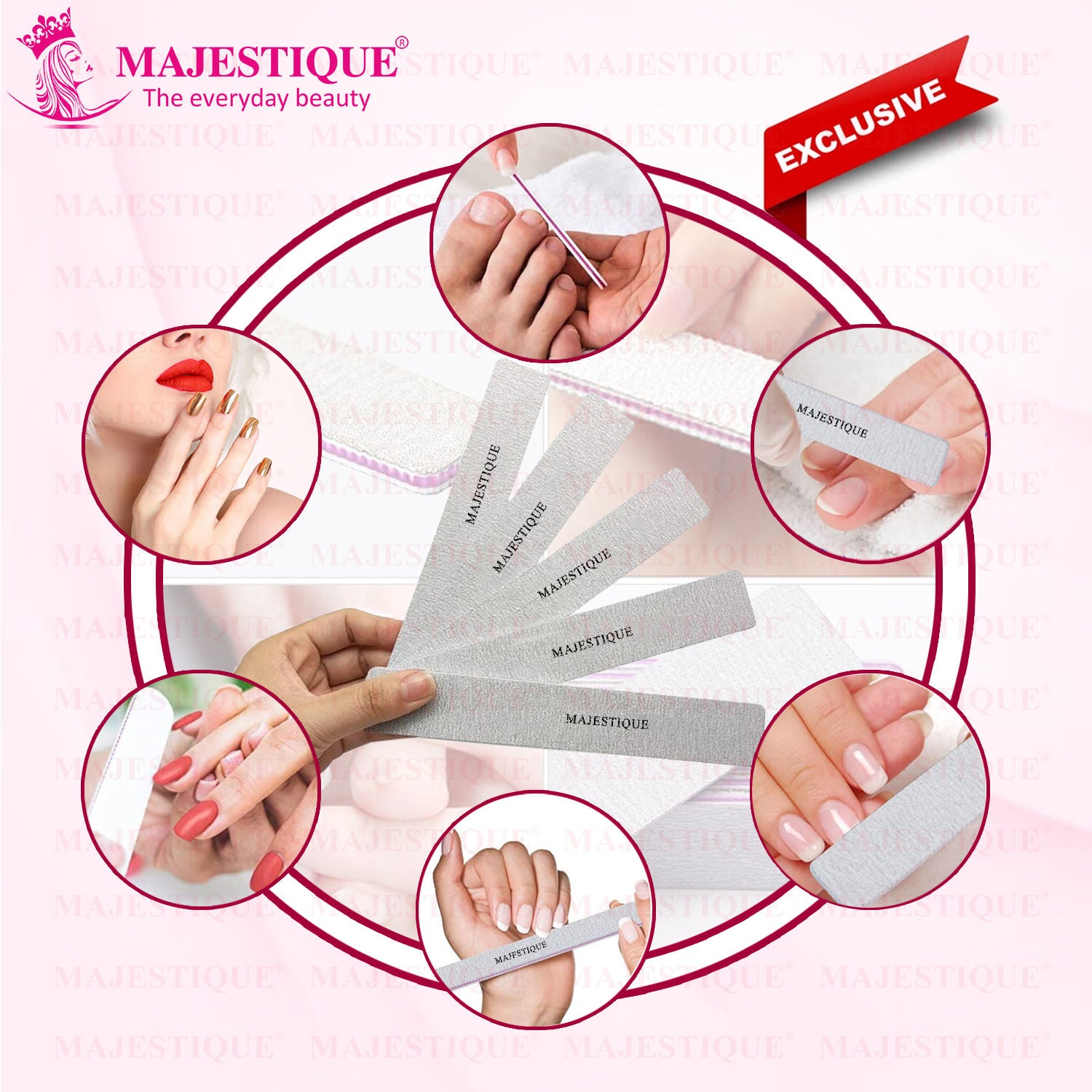 Reusable Nail File, Double-Sided Grit Cuticle Pusher for Nail Care Manicure Tool