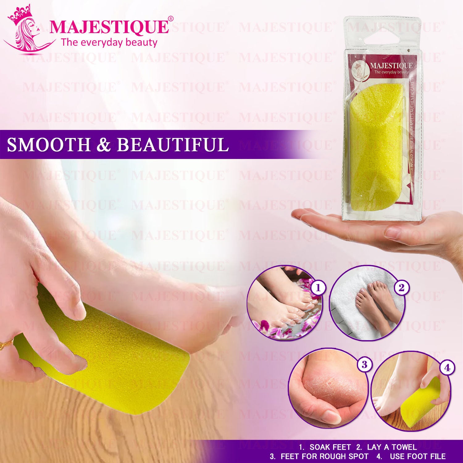 Moisturizing Body Wash & Sponge Foot Buffer, Clean Scent, Exfoliates - Color May Vary