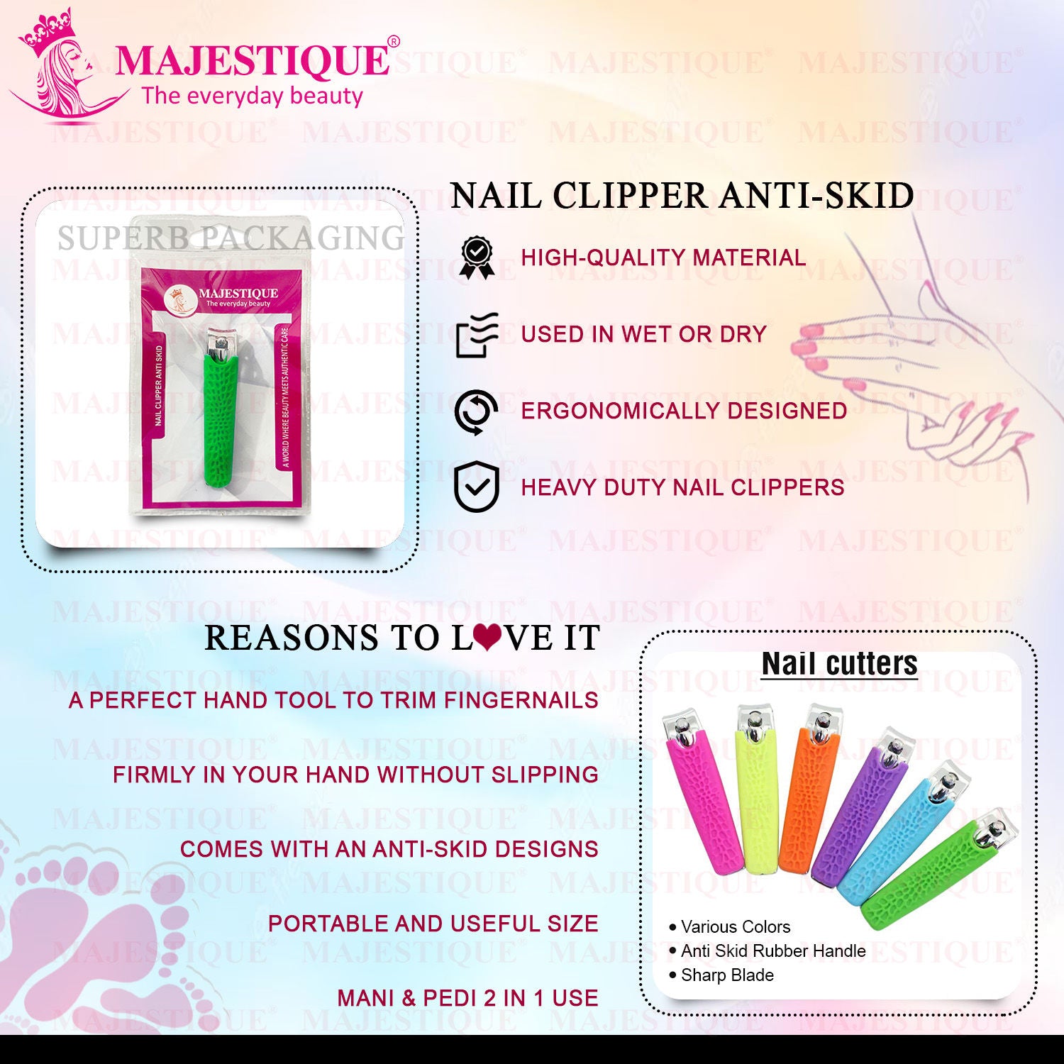 Stainless Steel Nail Clipper - Nail Cutting - Color May Vary