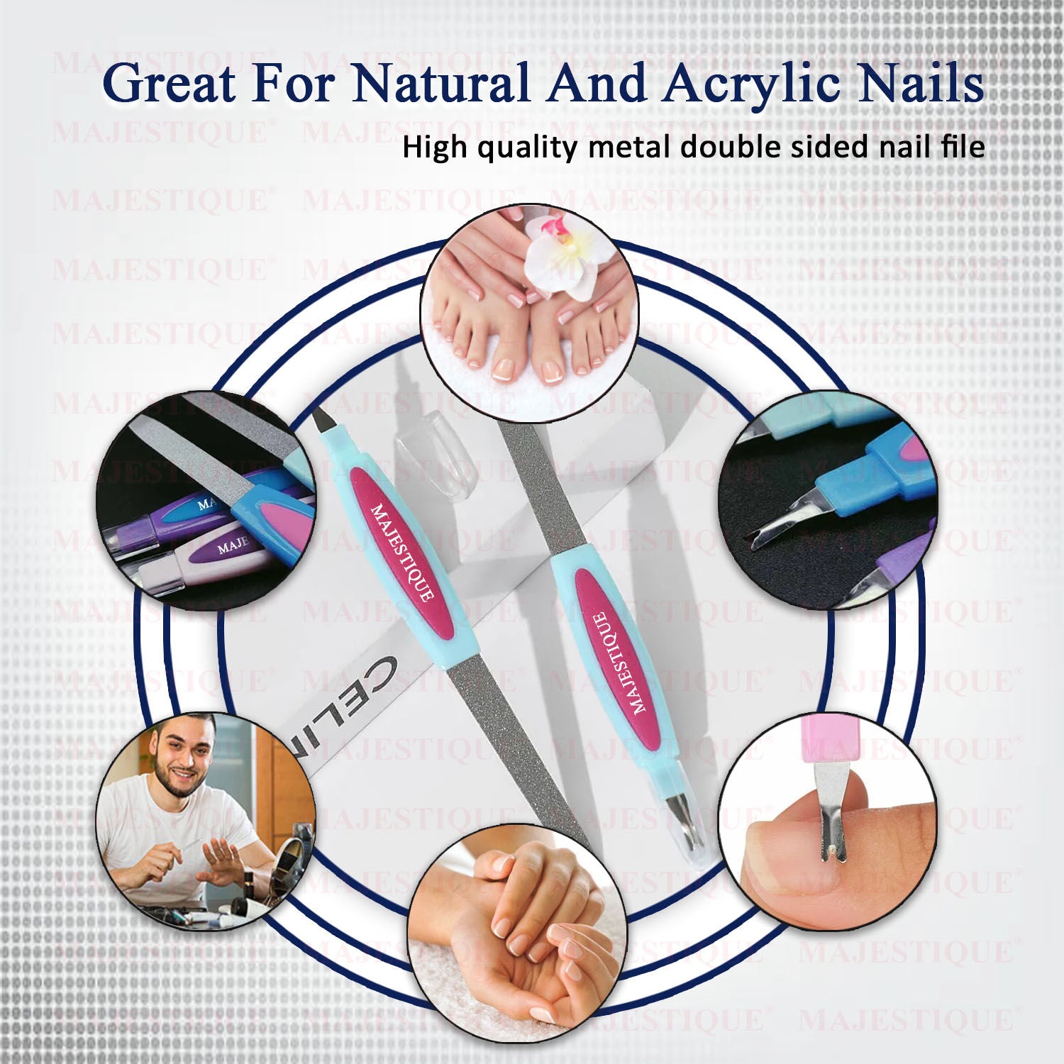 Nail File - Perfect for Filing, Shaping and Polishing - Color May Vary