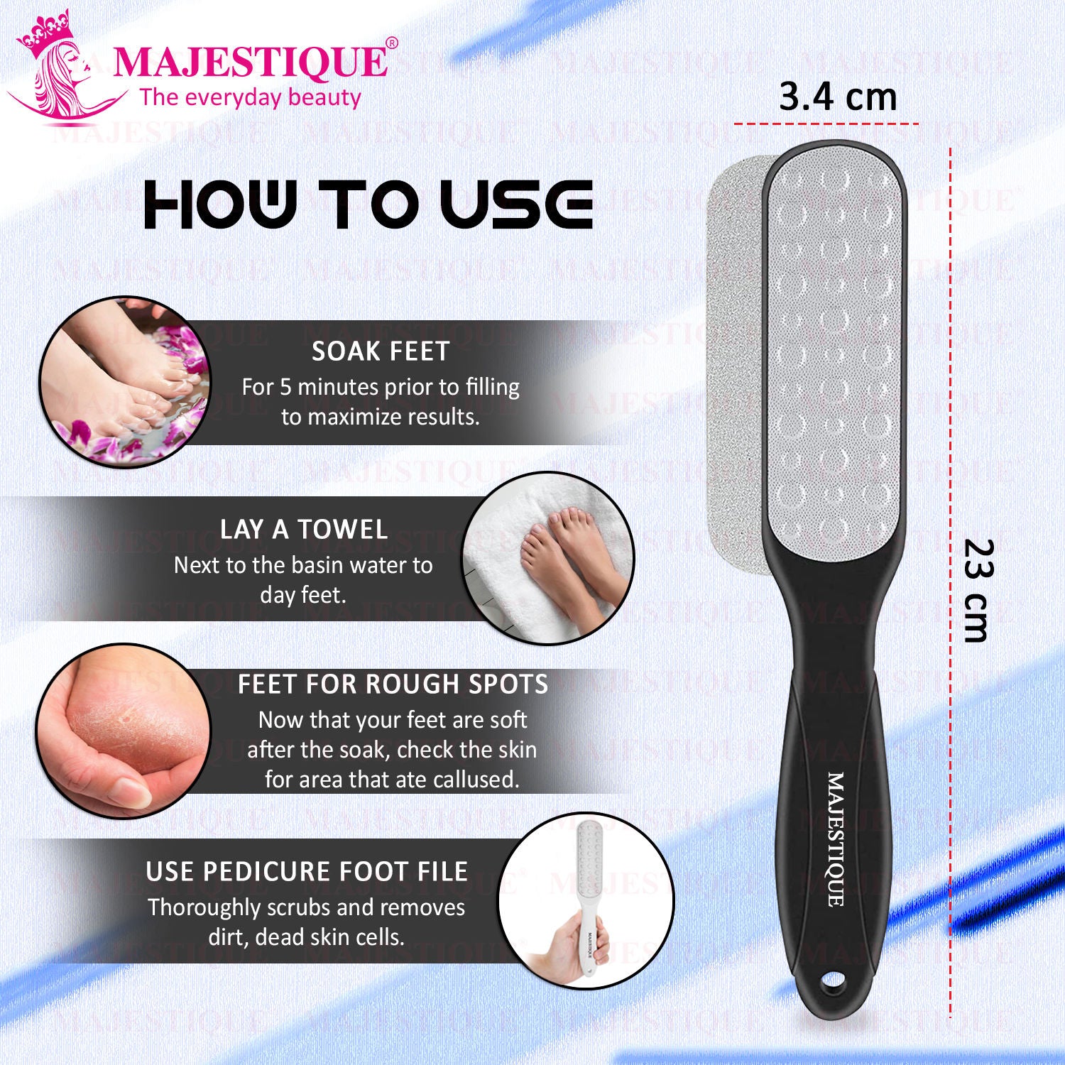 Callus Remover Foot Scrubber for Pedicure Spa Treatment - Color May Vary