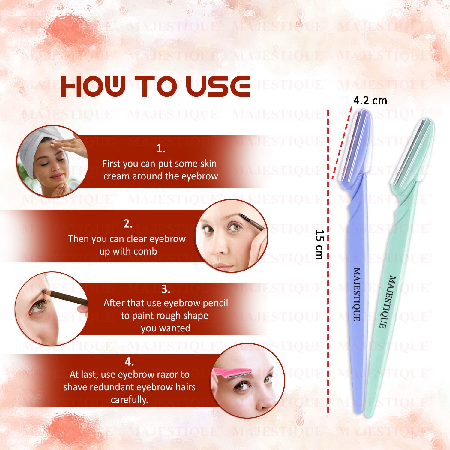 Eyebrow Razor Shaper & Trimmer Face Shave, Face Touch-Up - Color May Vary