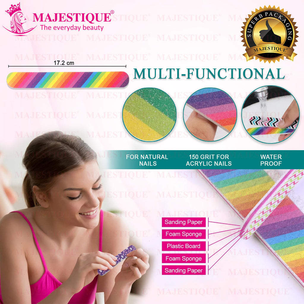 Colorful Nail File Strips - Double Sided for Mani & Pedi - Color May Vary
