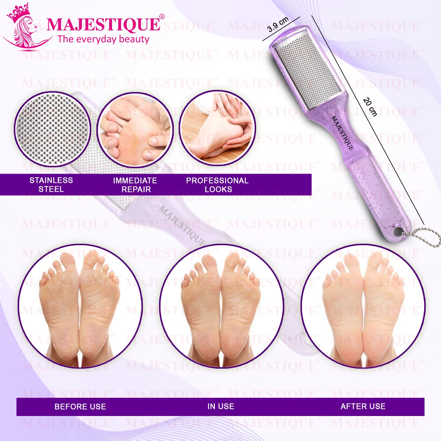 Foot Scraper for Callus & Heel Removal - Dry & Wet Pedicure Tool - Color May Vary