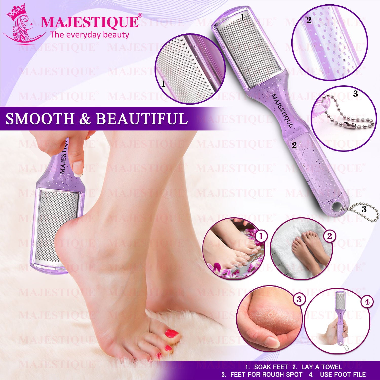 Foot Scraper for Callus & Heel Removal - Dry & Wet Pedicure Tool - Color May Vary