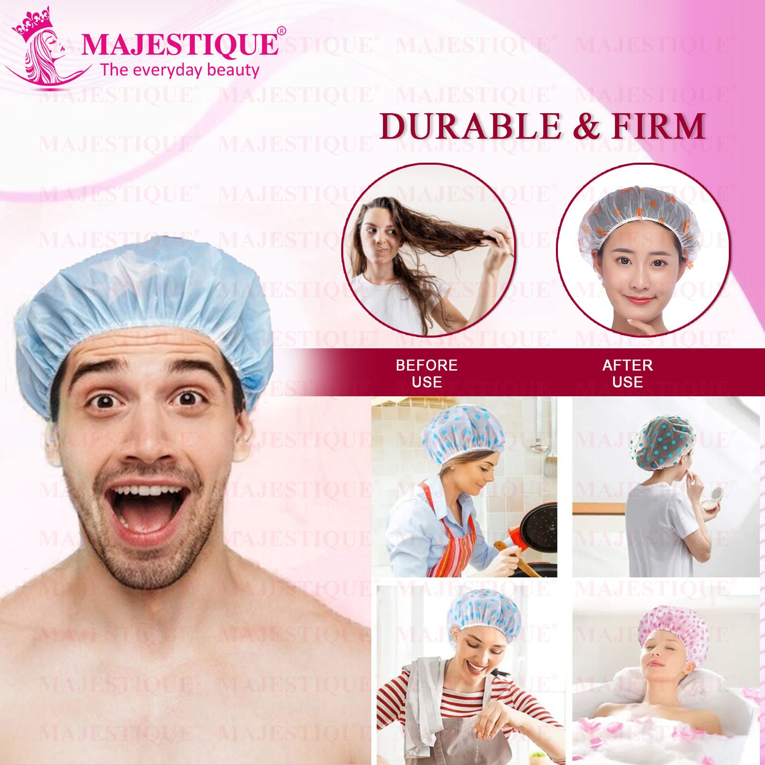 Premium Shower Cap (Colour May Vary)
