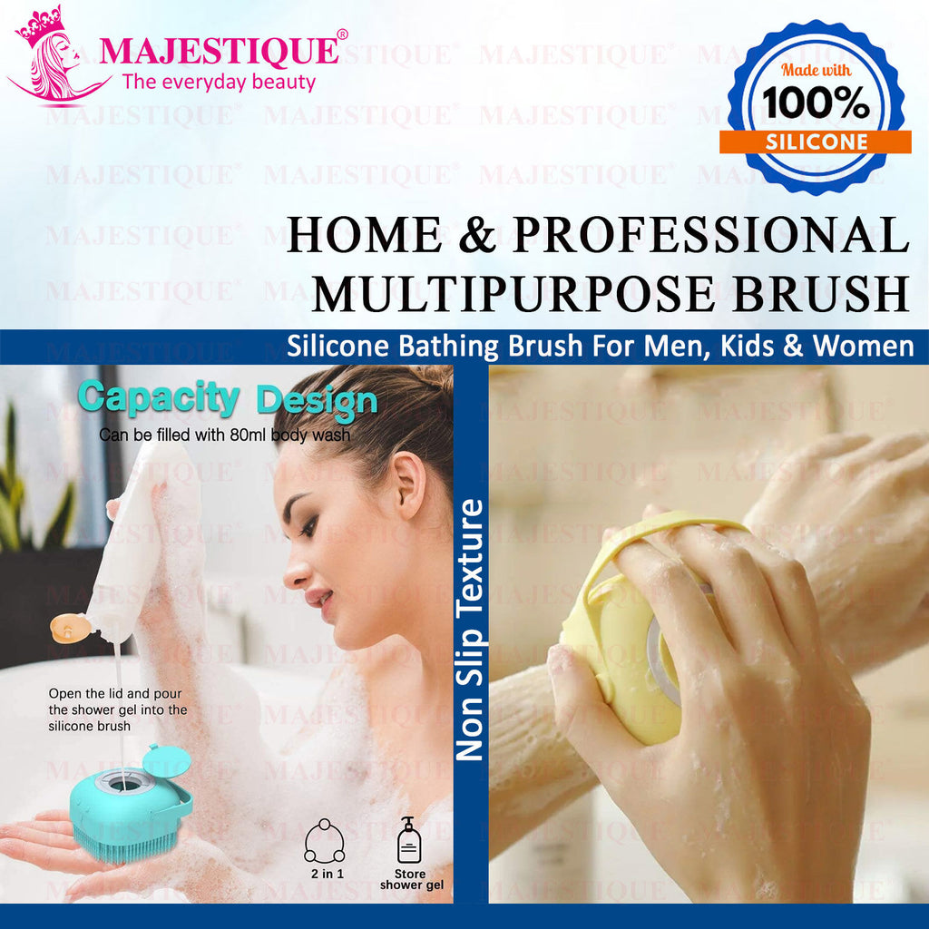 Bath Silicone Shower Scrubber Color May Vary