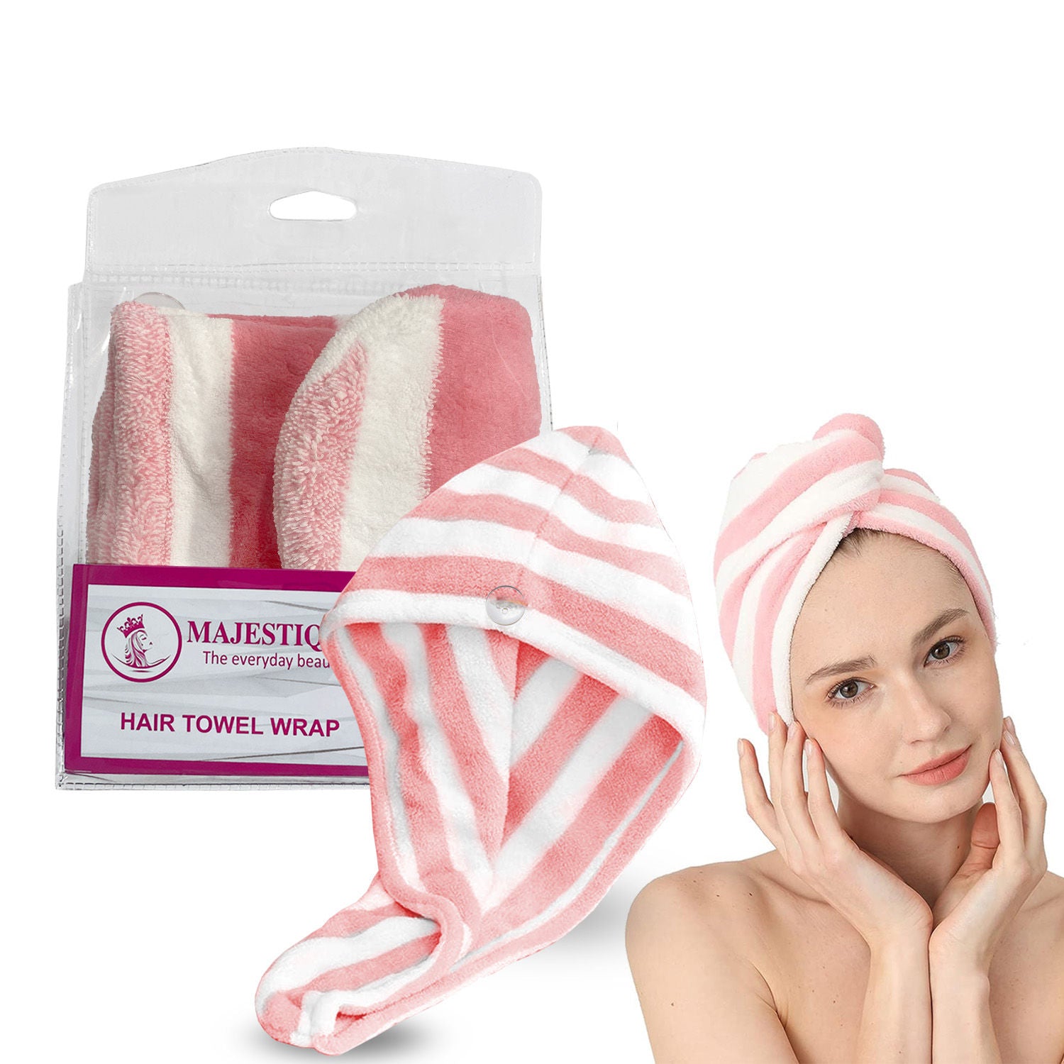 Hair Towel Wrap - Colour May Vary