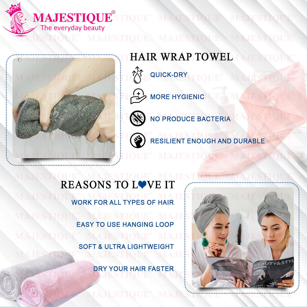 Hair Towel Wrap - Colour May Vary
