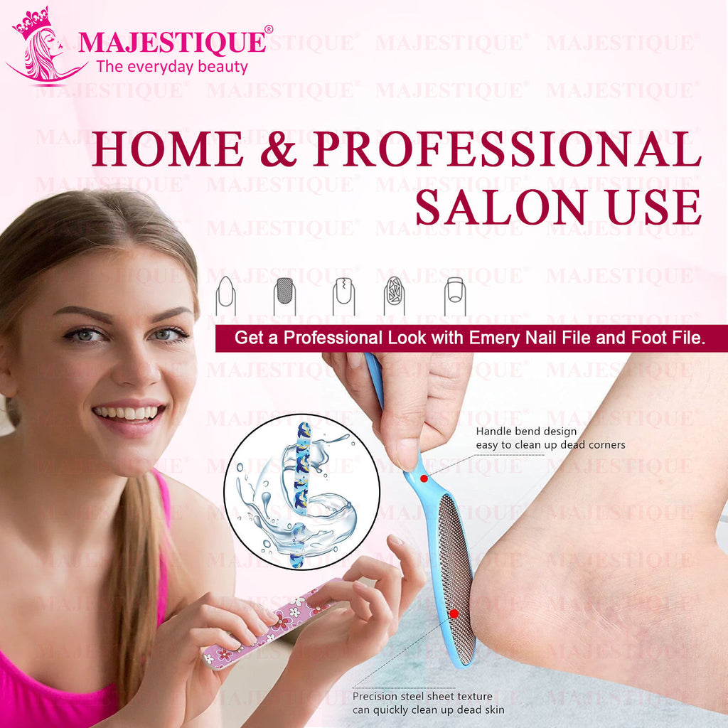 2 In 1 Plate Foot Scrubber & Emery Board Nail Filer - Color May Vary