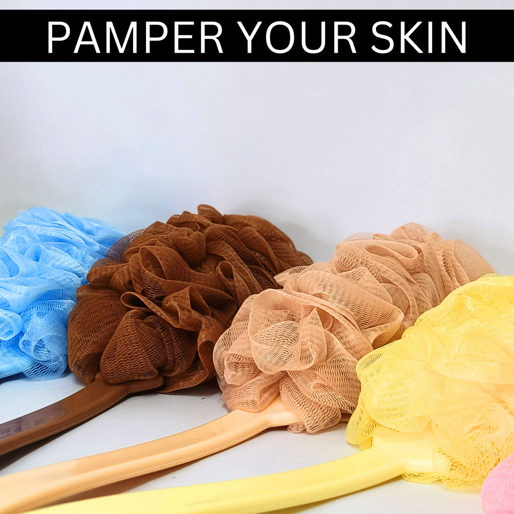 Bathing Brush Handle Loofah (Mix Colours)