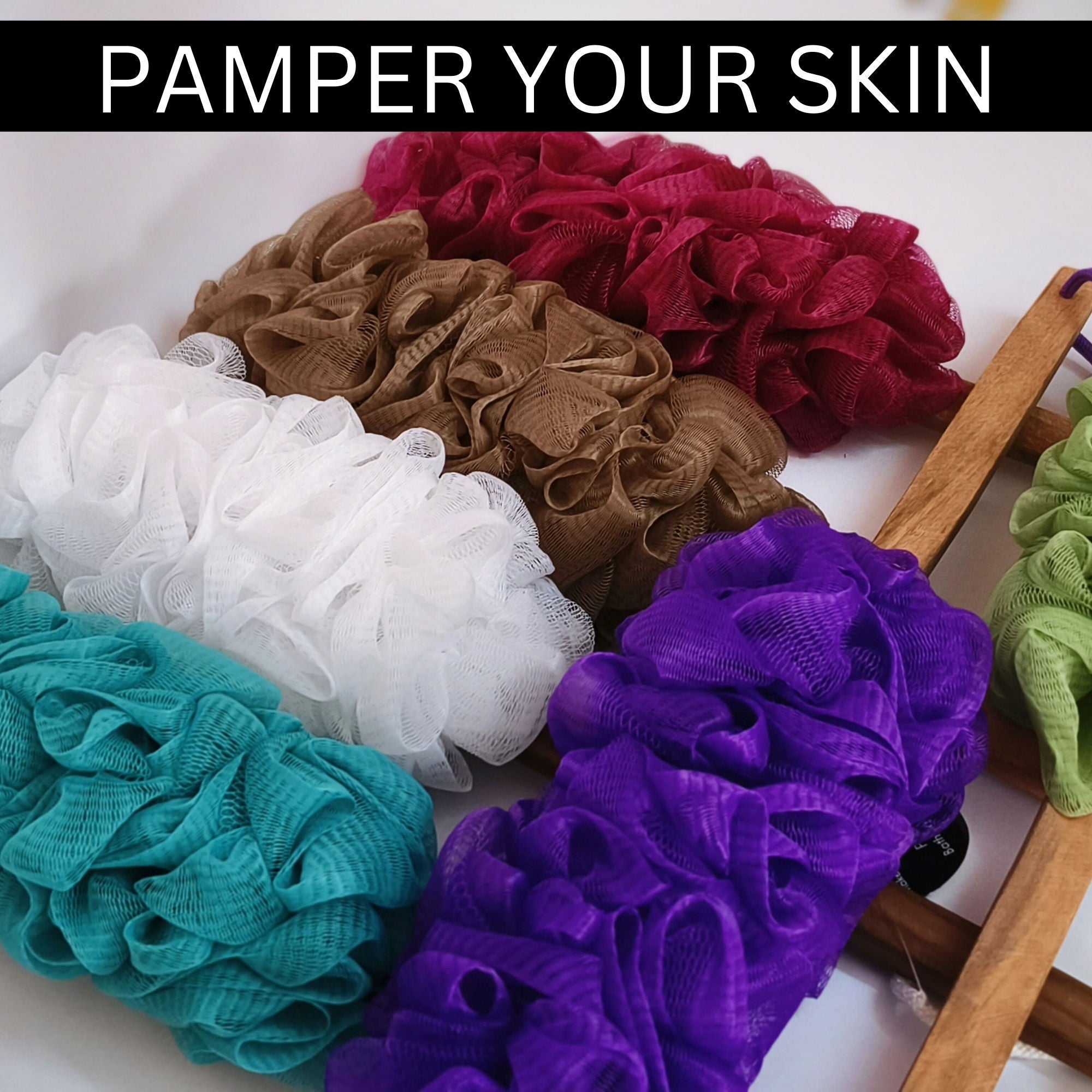 Bathing Brush Wooden Loofah (Mix Colours)