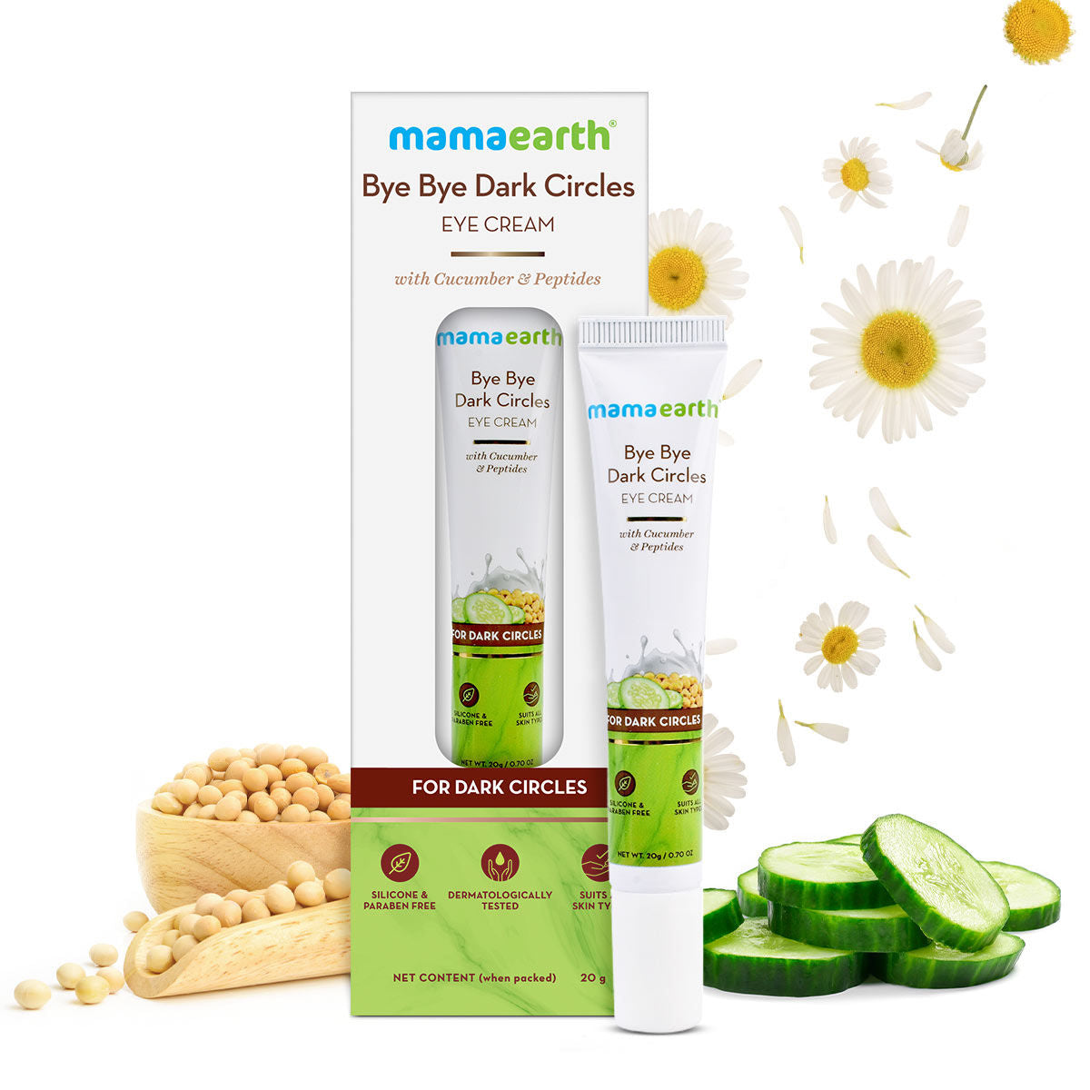 Bye Bye Dark Circle Eye Cream With Cucumber & Peptide For Dark Circles |Nourishes Undereye