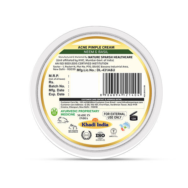 Anti Acne Pimple Cream with Neem & Basils For Reduces Acne and Pimples