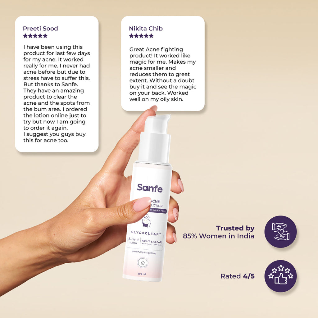Back & Bum Acne Clearing Lotion with Shea Butter & Peach Extracts