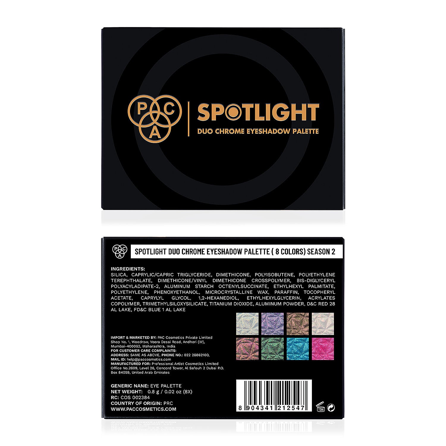 Spotlight Duo Chrome Palette Season 2 - Intensely Pigmented, Buttery Smooth Multi Chrome Shades