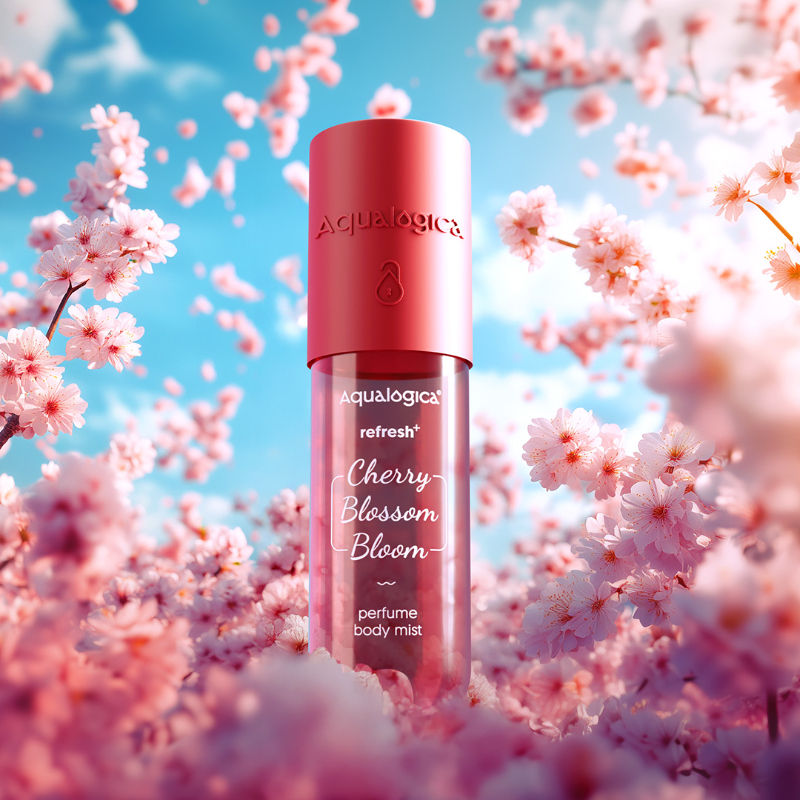 Refresh+ Cherry Blossom Bloom Perfume Body Mist-Long Lasting Fragrance for All Skin Types