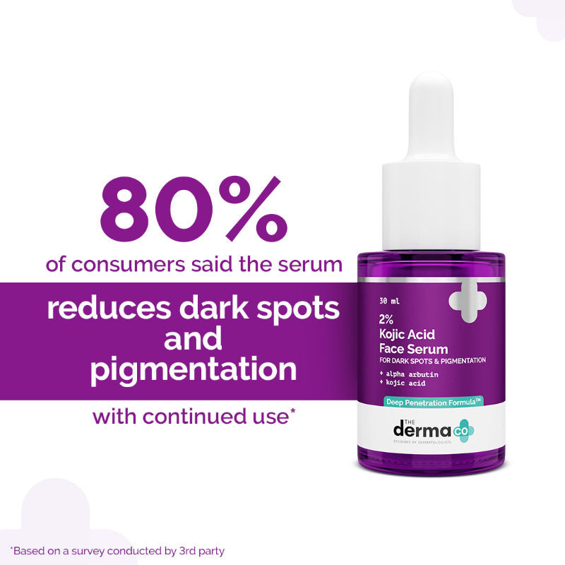2% Kojic Acid Face Serum for Dark spots reduction, Pigmentation & Blemishes