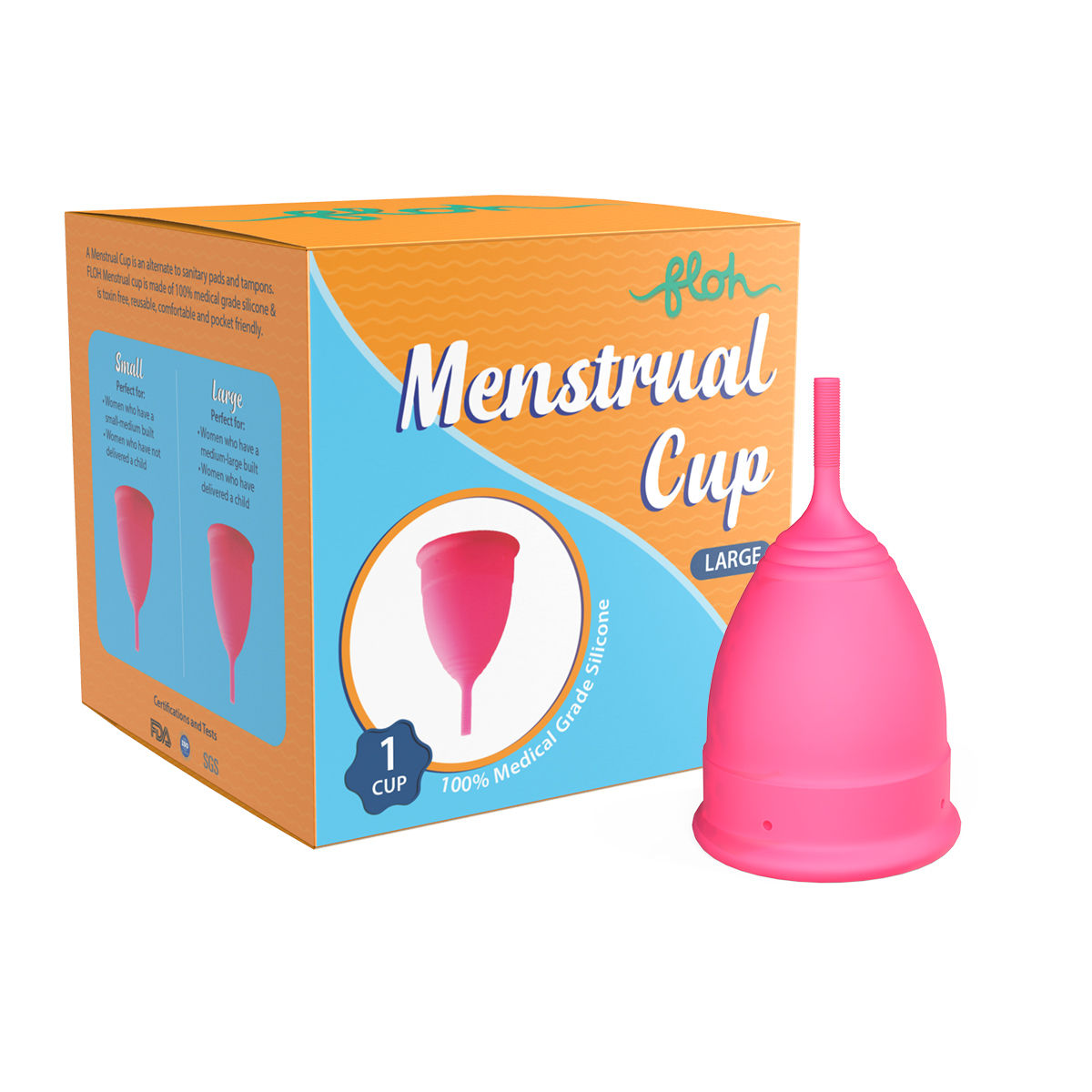 FDA Approved Reusable Menstrual Cup For Women - L