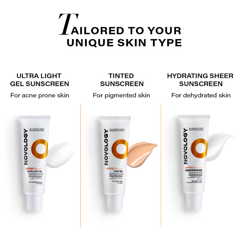 SPF 50 PA++++ Hydrating Sheer Sunscreen With Niacinamide For Dry Skin, Non Sticky