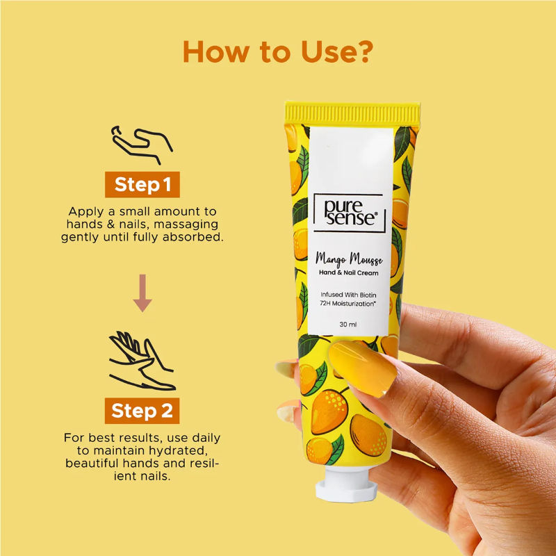 Mango Mousse Non Sticky Hand And Nail Biotin Cream