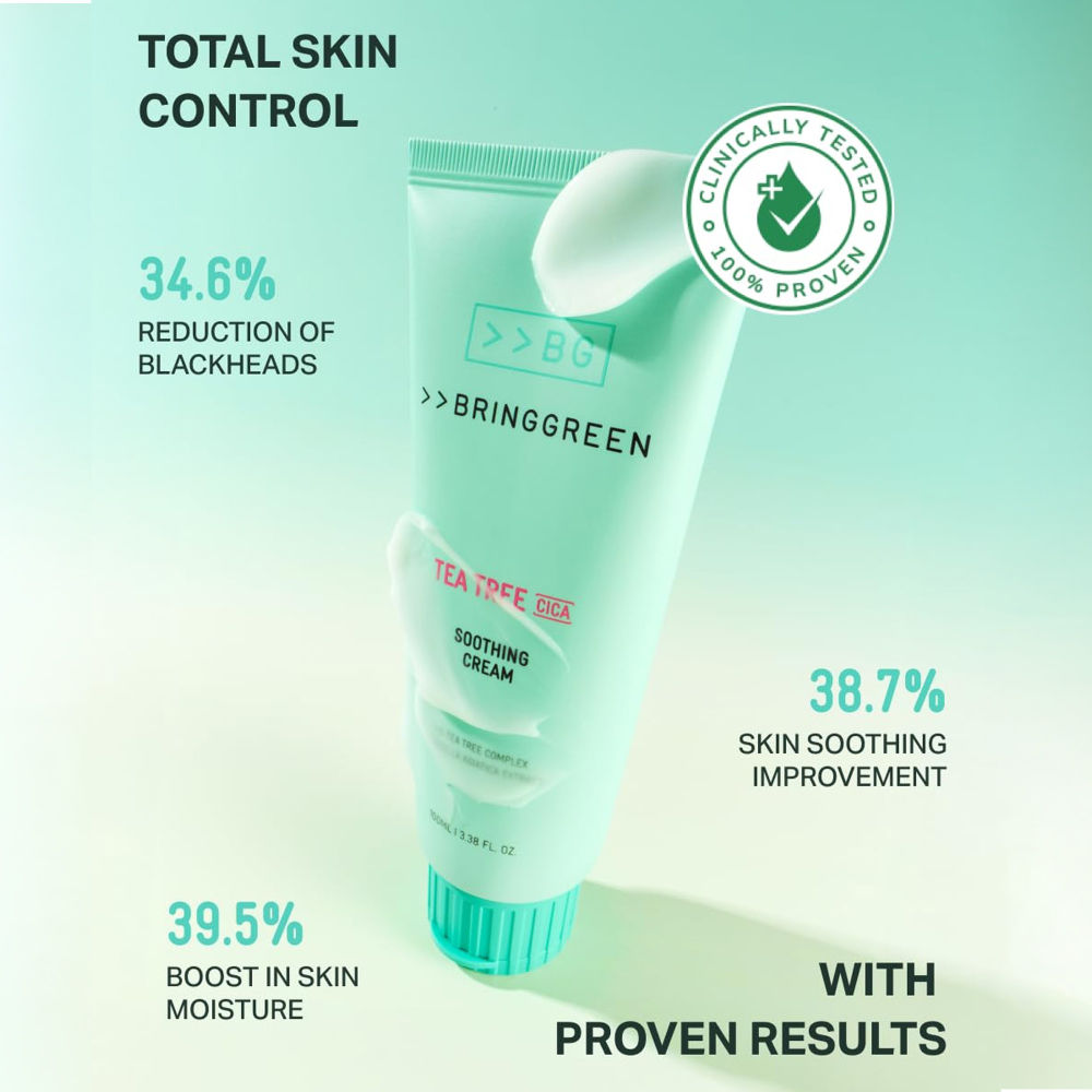 Tea Tree Cica Soothing Cream Plus, Hydrating Korean Centella Moisturizer