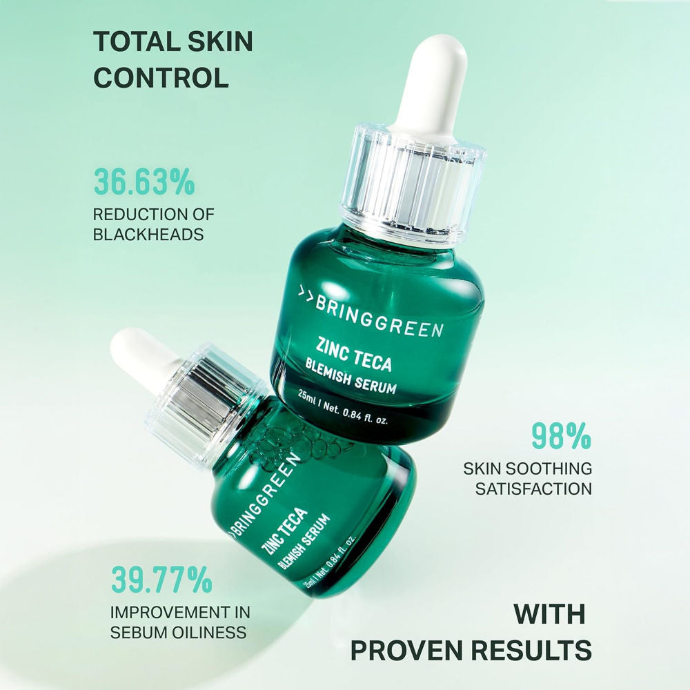 Zinc Teca Blemish Serum 3-Day Acne Spot Treatment, Reduces Dark Spots
