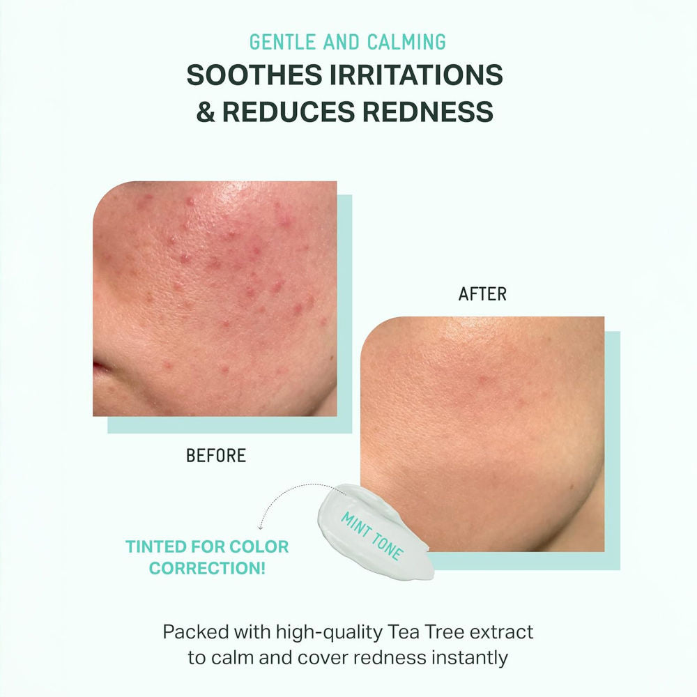 Tea Tree Cica Fresh Sun Cream SPF 50+ PA++++ Korean Tinted Mineral Sunscreen