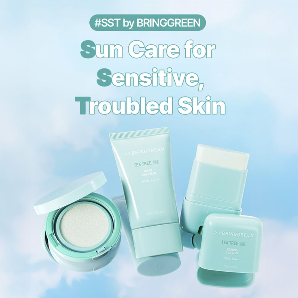 Tea Tree Cica Fresh Sun Cream SPF 50+ PA++++ Korean Tinted Mineral Sunscreen