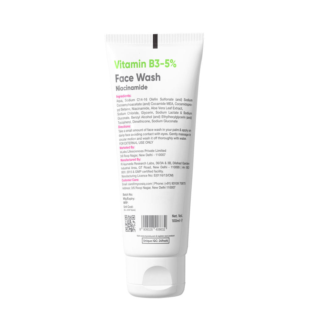 Vitamin B3-5% Niacinamide Face Wash For Smooth And Even Skin