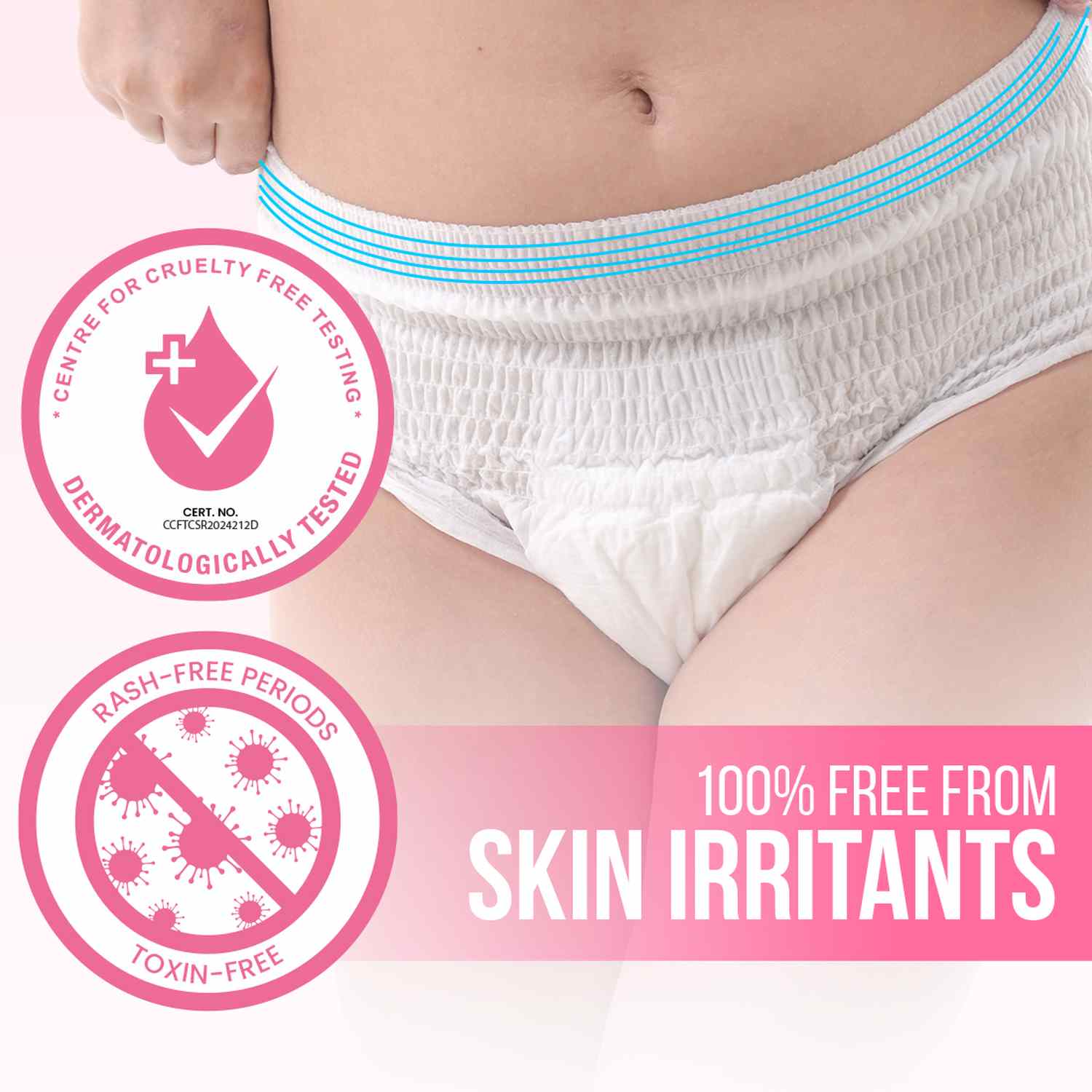 Disposable Overnight Period Panties for Heavy Flow, M-L Panty