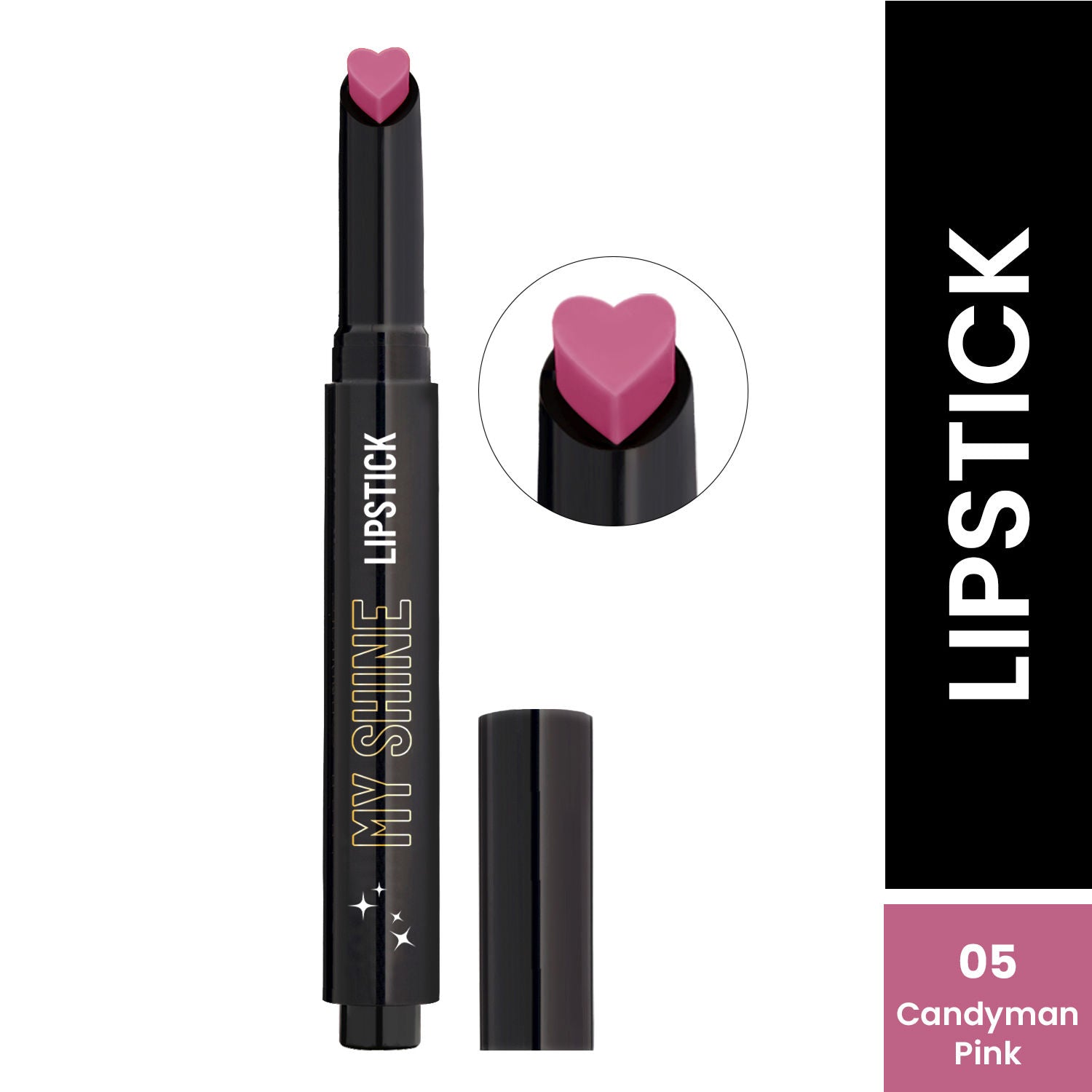 My Shine High Pigmented & Long-Lasting Lipstick Enriched with Vitamin E - 05 Candyman Pink