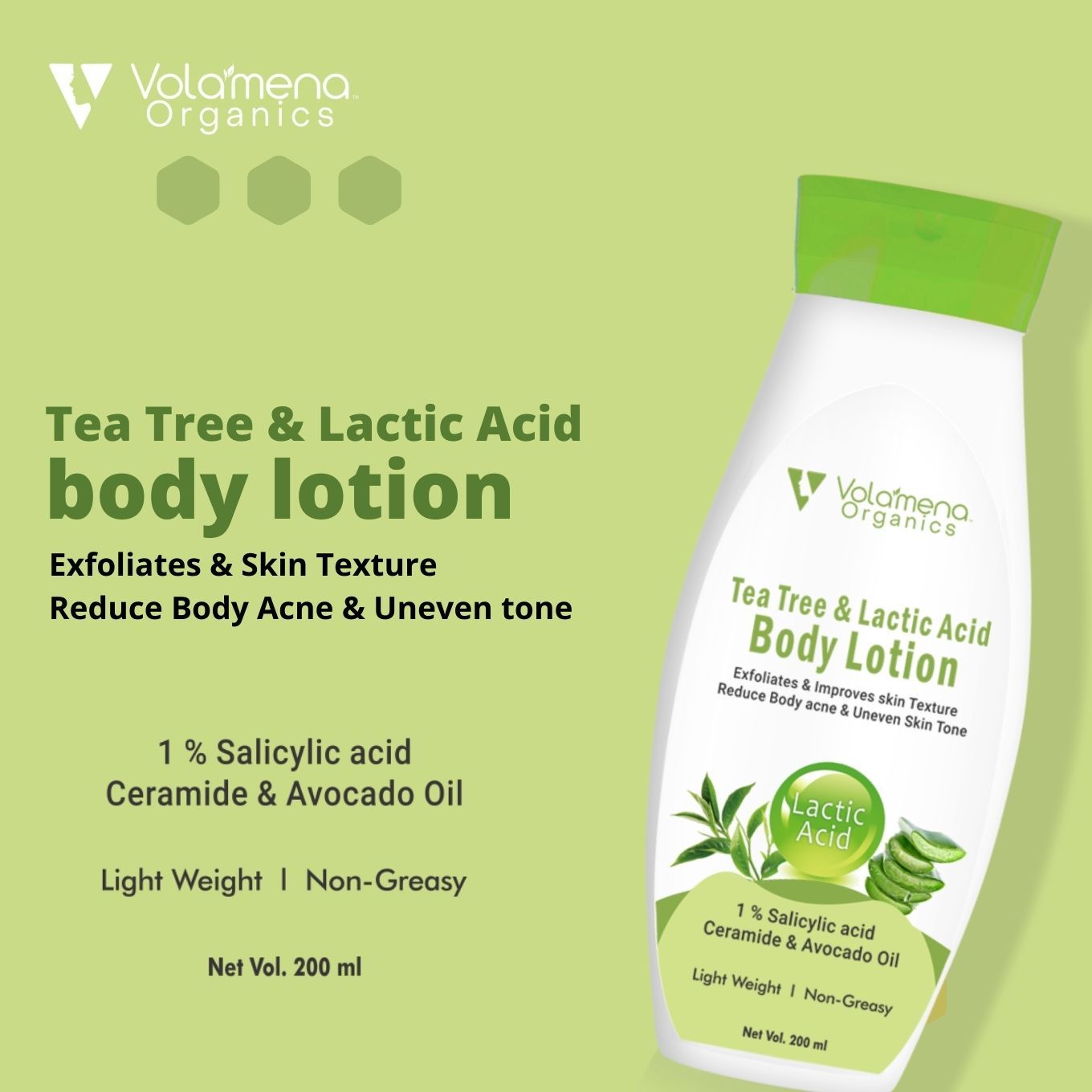 Tea Tree & Lactic Acid Body Lotion With Ceramide