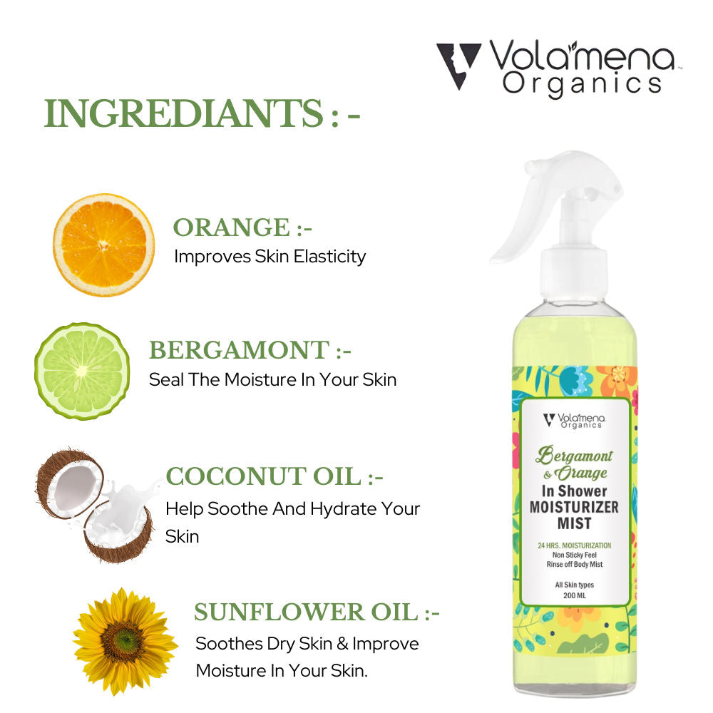 Bergamont & Orange In Shower Moisturizer Mist