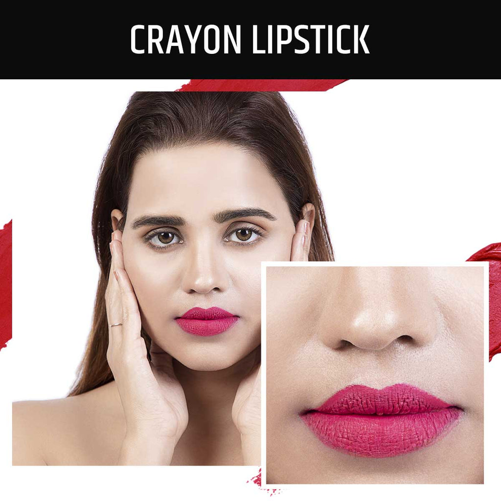 Mega Last Crayon Lipstick, Soft Matte Finish, Non Transfer
