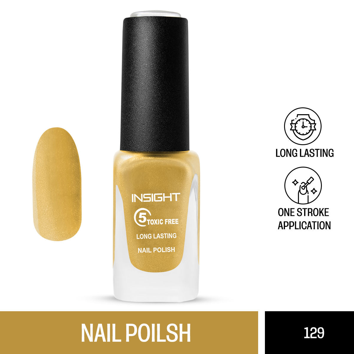 5 Toxic Free long lasting Nail Polish - Color 129