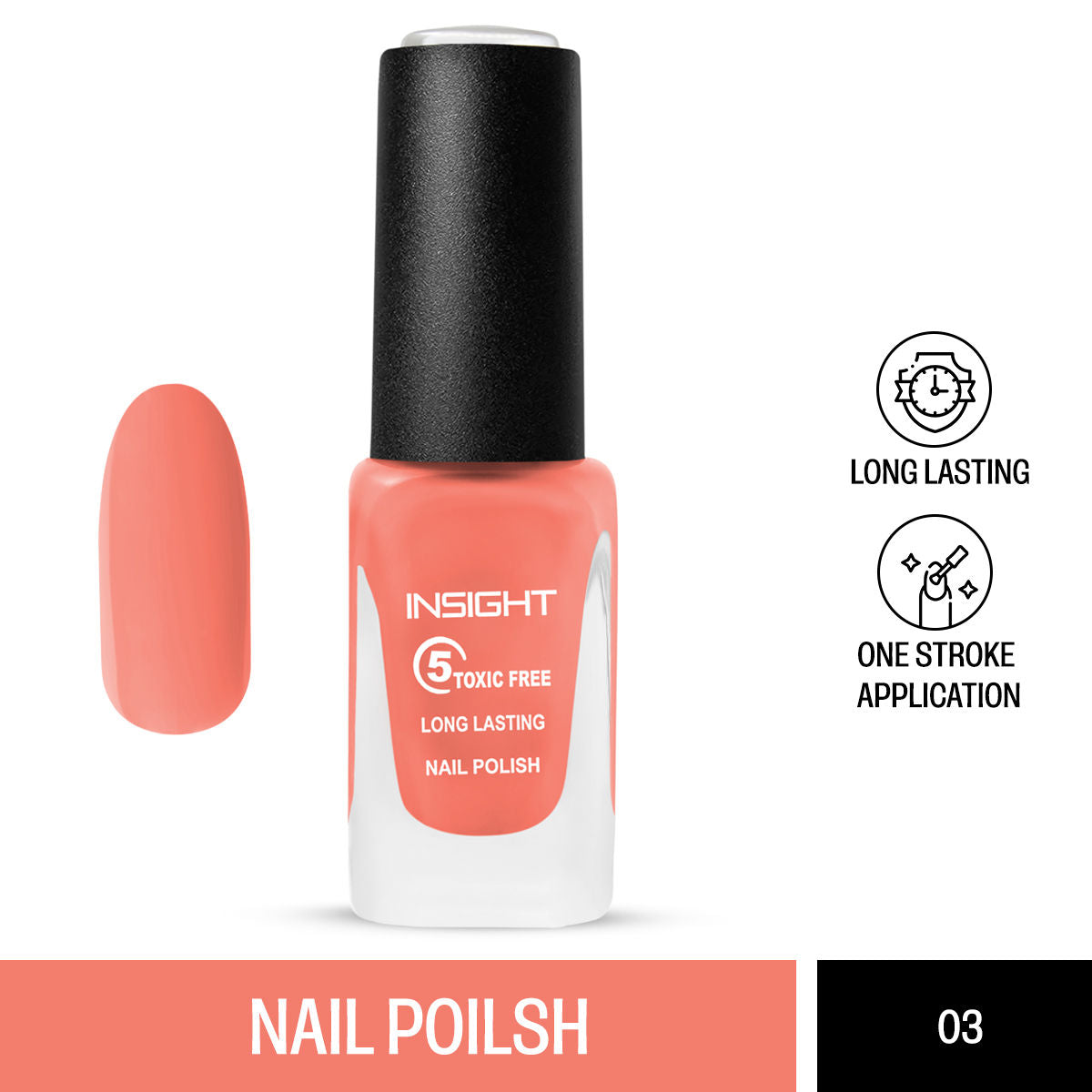 5 Toxic Free long lasting Nail Polish - Nude Shade 3