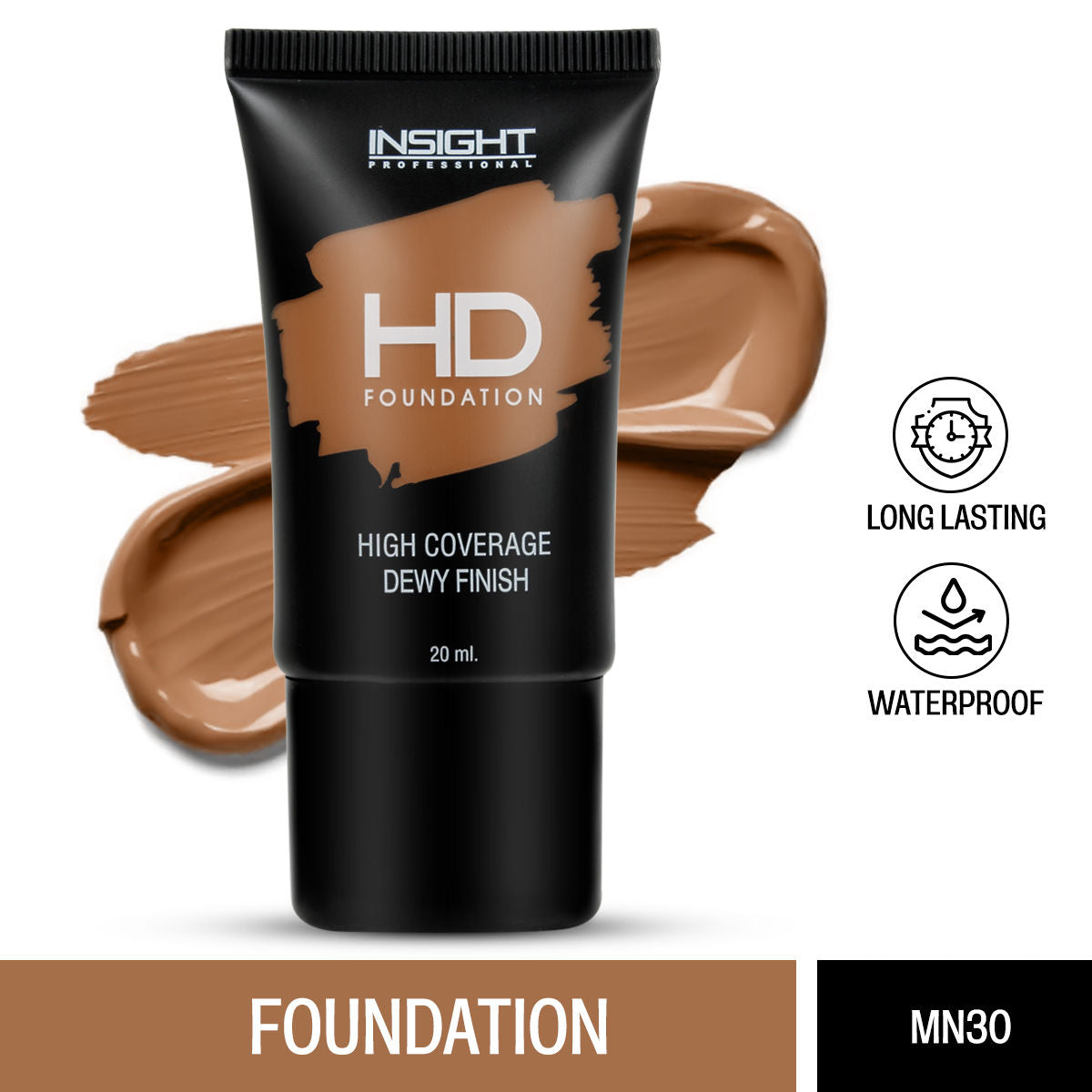 Hd Foundation, Dewy Weightless Finish, Waterproof & Long Wear - Mn 30
